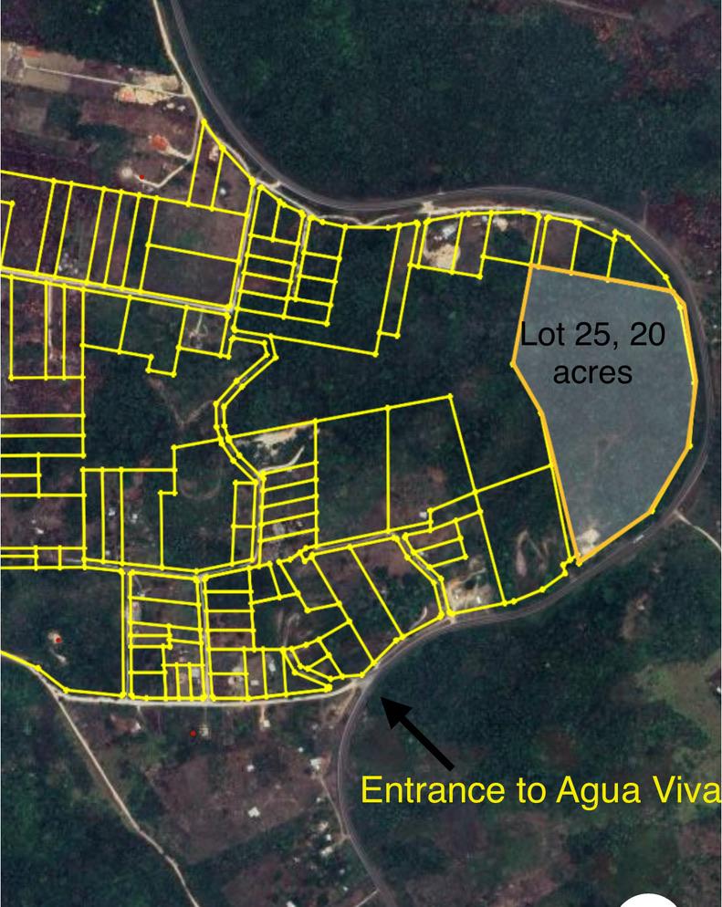 20 Acres Hummingbird Highway frontage, with Electricity and water, 6 miles away from Belmopan